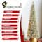 Glitzhome® 7.5ft Pre-Lit Frosted Cashmere Pencil Pine Artificial Christmas Tree, Multicolor LED Lights